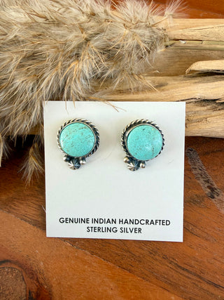 Chassity Belone Turquoise Sterling Silver Stud Earrings