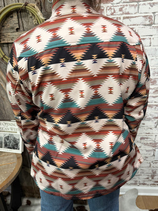 Southern Roots Aztec Print Riding Jacket