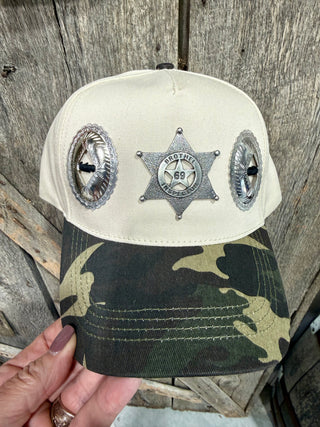 Brothel Inspector Camo Concho Trucker Hat- NFR