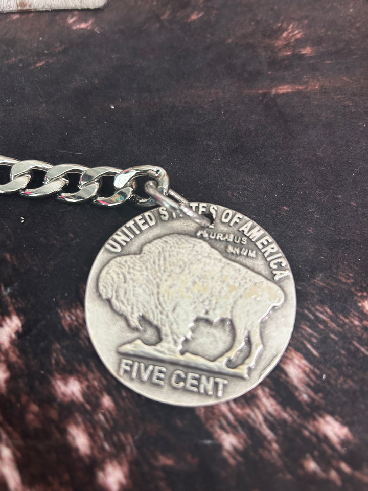 Buffalo Nickel Lariat Necklace