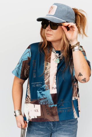 Blue Ribbon Club Boxy Western Tee