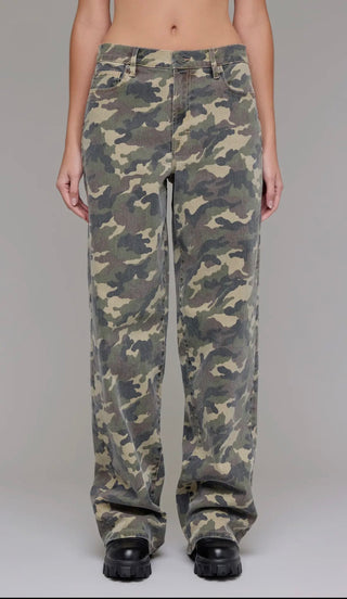 Hidden Brand -Alyx Style Wide Leg Camo Low Slung Baggy Trousers-33” Inseam