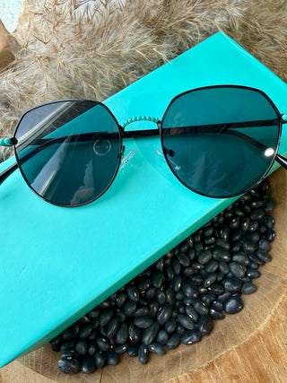 Octagon Style Turquoise Sunnies