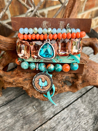 5 Row Chicken Multi Bracelet Stack