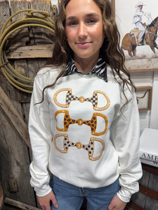 Snaffle Bit Glam Western Graphic Sweatshirt