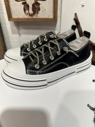 Very G Black Tooled Sneaker
