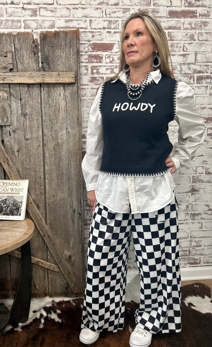 Black And White Howdy Sweater