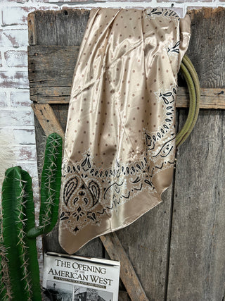 Tan Paisley Wild Rag