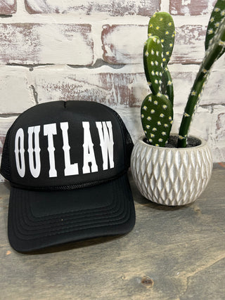 Black Outlaw Trucker Hat
