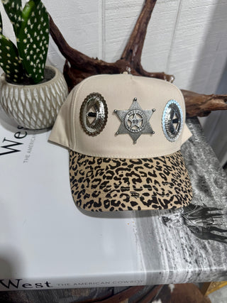 Brothel Inspector Leopard Concho Trucker Hat-NFR