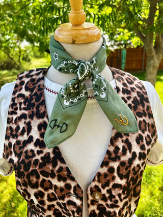 Embroidered Snaffle Bit Bandana