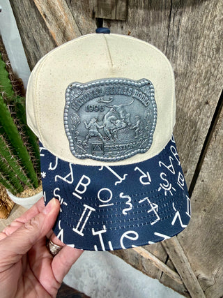 National Finals Rodeo Western Hat – Silver NFR Buckle Patch Cowboy Cap-222