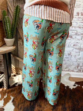 Dusty Teal Howdy Trouser Pants