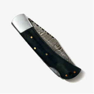 Black Dyed Bone Folding Knife