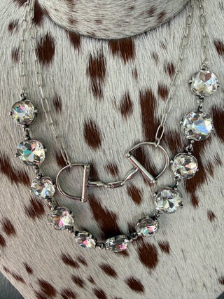 Crystal Cowgirl Snaffle Bit Statement Necklace