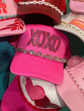 Crystal Bling Trucker Hat Chain | Rhinestone Hat Accessory for Cowgirl Caps