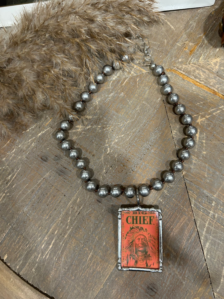 Big Chief Tablet Soldered Necklace