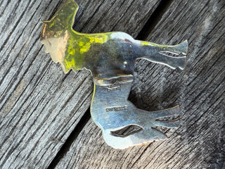 Sterling Silver & Turquoise Horse Pendant (Pearl Necklace Not Included)