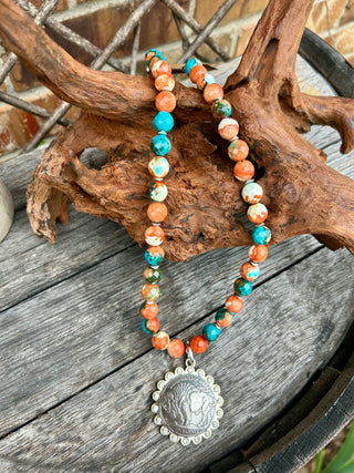 Miss Kitty Buffalo Nickel Necklace