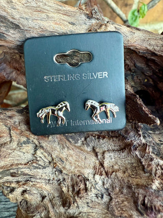 Tiny Sterling Silver Horse Stud Earrings