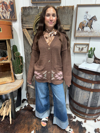 Saddle Sweetheart Western Horse Cardigan