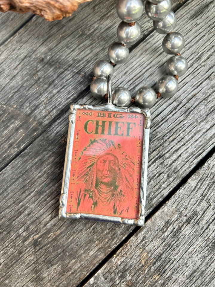 Big Chief Tablet Soldered Necklace