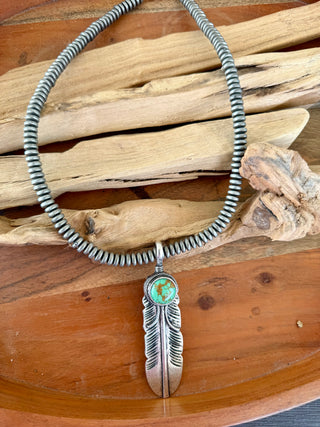 Free Spirit Turquoise Feather Necklace