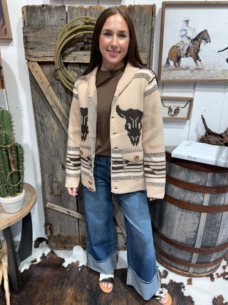 Ride ’Em Cowboy Western Knit Cardigan