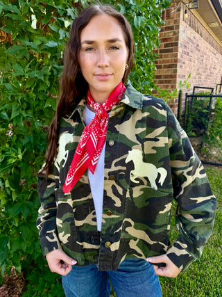Wild Run Washed Camo Horse Jacket