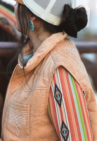 Dusty Mesa Quilted Western Vest – Camel
