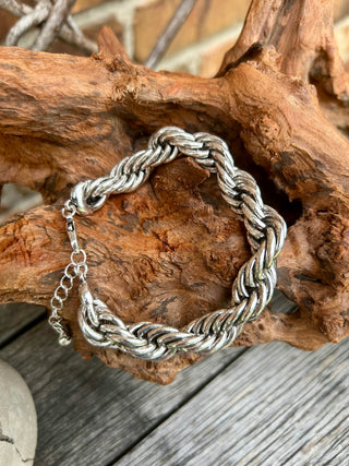 Braided Western Rope Link Bracelet