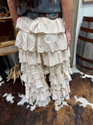 Prairie Romance Boho Ruffle Pants