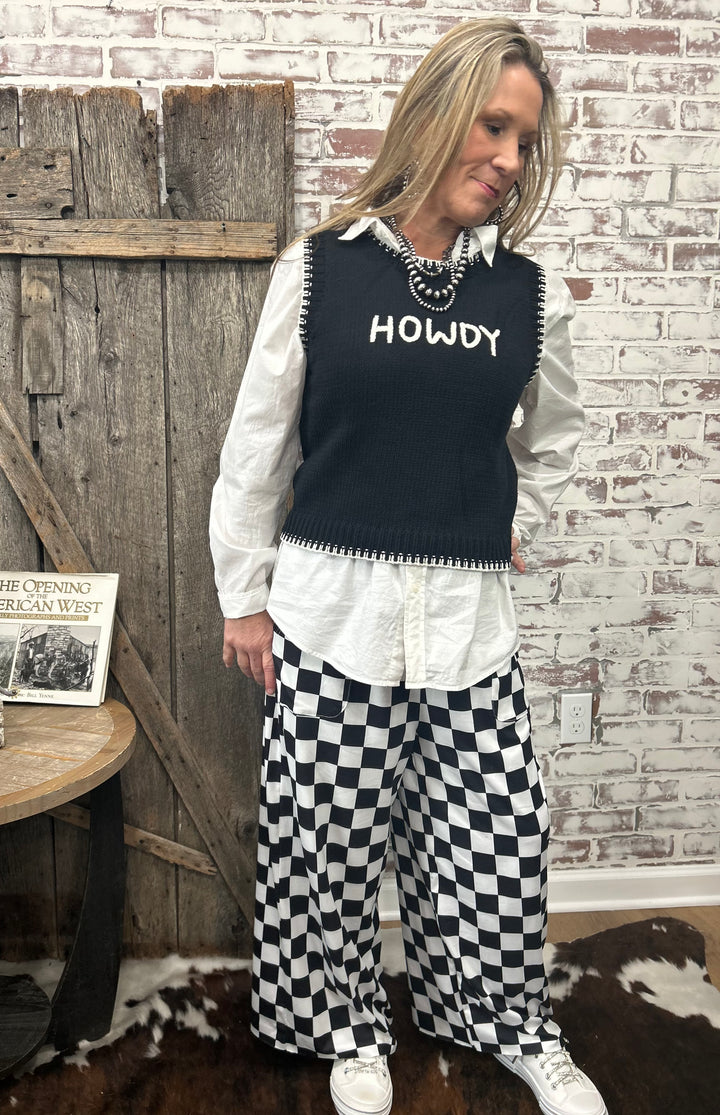 Black And White Howdy Sweater