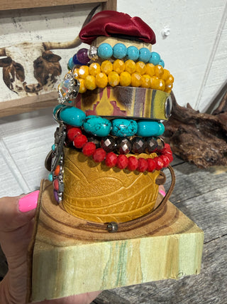 Sandra Ling Western Bracelet Stack | Colorful Cowgirl Bracelet Set