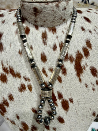 Sterling Silver Stamped Jocla Necklace