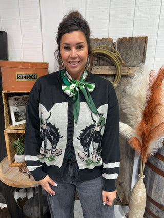 Mane Character Bucking Horse Cardigan