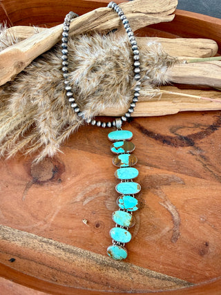Mine No. 8 Turquoise Chandelier Pendant ( Pearls not included)