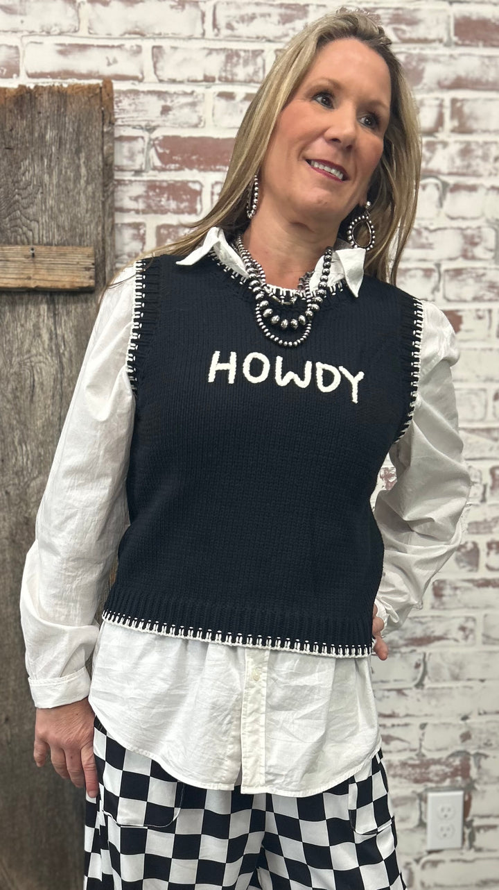 Black And White Howdy Sweater
