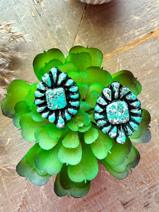 Chunky Clay Starburst Stud Earrings