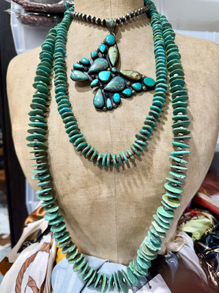 Oversized Kingman Turquoise Butterfly Statement Pendant