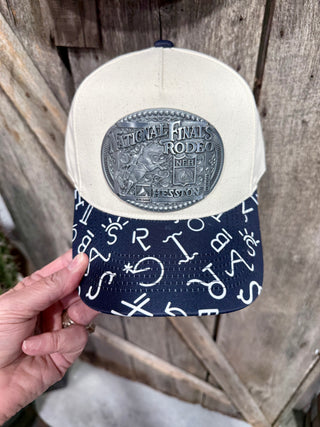 National Finals Rodeo Western Hat – Silver NFR Buckle Patch Cowboy Cap-111