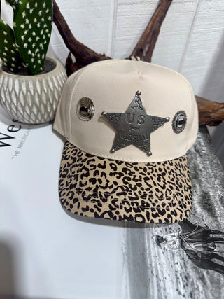 U.S. Marshal Leopard Concho Trucker Hat