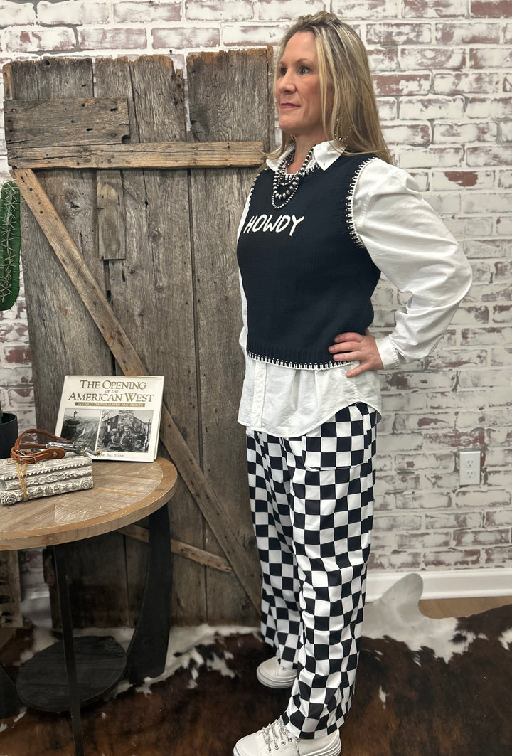Black And White Howdy Sweater