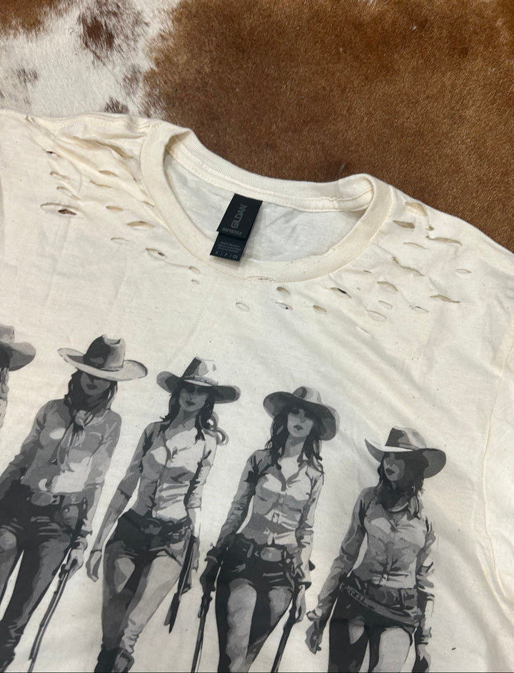 I'm Coming And Hell's Coming With Me Distressed Tee