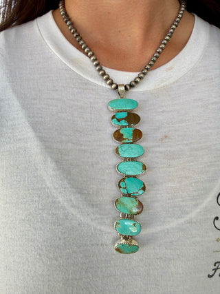 Mine No. 8 Turquoise Chandelier Pendant ( Pearls not included)