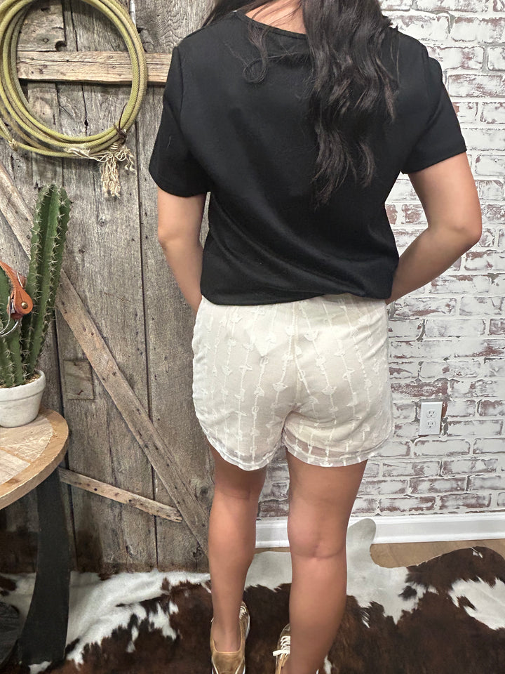 Saddle Bums Lace Shorts -Cloud