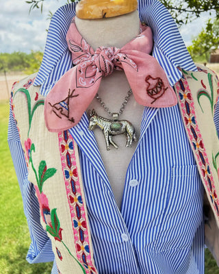 Zuni Embroidered Bandana