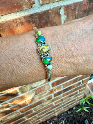 Sterling Silver, Palomino & Sonoran Gold Cuff Bracelet