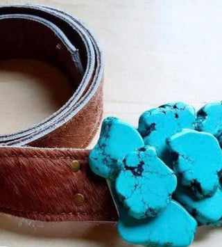 Large Turquoise Slab Belt Buckle