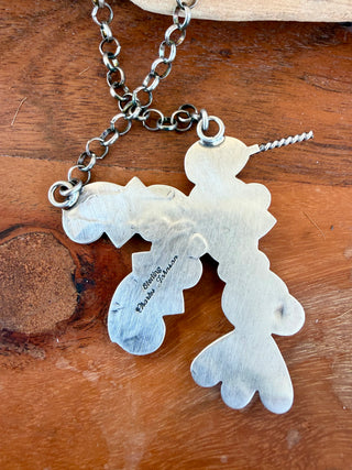 Charles Johnson Sonoran Gold Turquoise Hummingbird Necklace